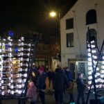 Spilsby getting ready to be illuminated for Light Night