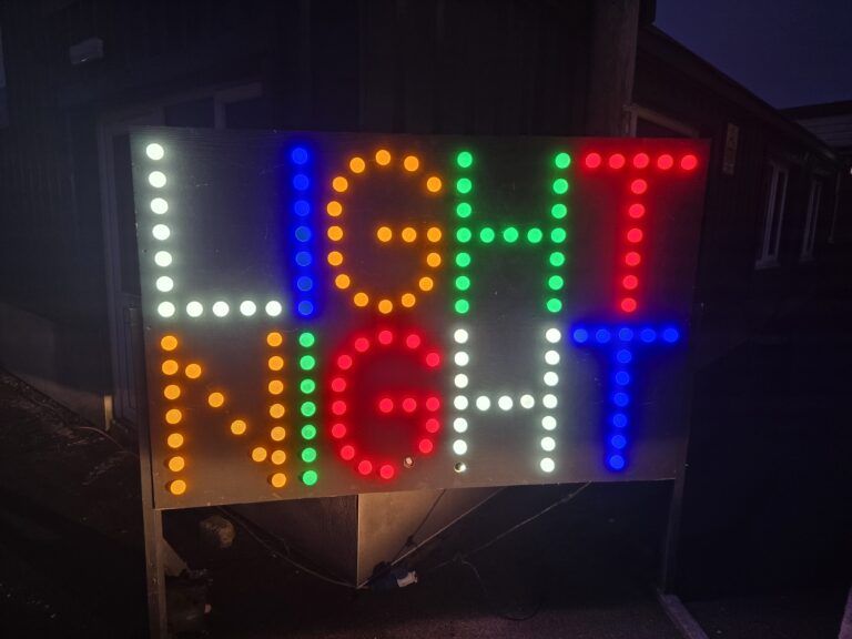 Spilsby Light Night Sign 2025